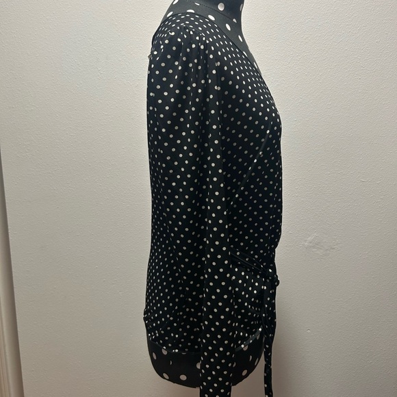 Max Studio Polka Dot Blouse Women Size Xs - Picture 2 of 4